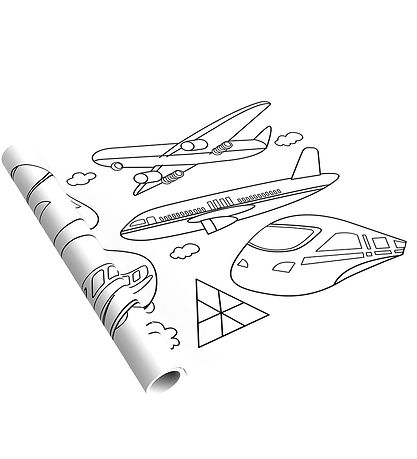 MierEdu Kæmpebanner Til Farvelægning - Transportmidler