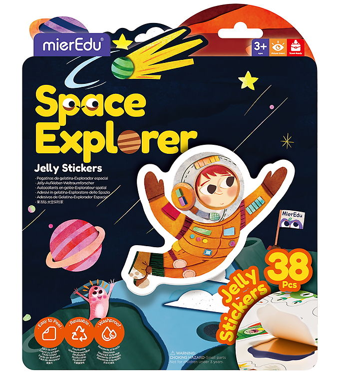 mierEdu Klistermærkebog - Jelly Stickers - Rumudforsker