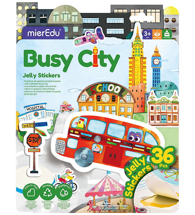 mierEdu Klistermærkebog - Jelly Stickers - Travl By