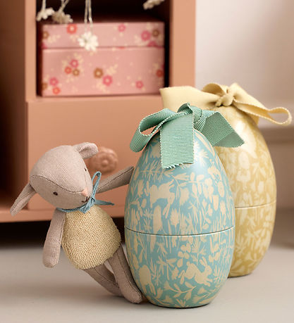 Maileg Påskeæg m. Mikro Kanin - Lille - Cream Yellow