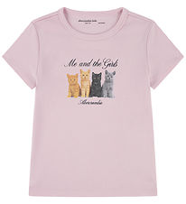 Abercrombie & Fitch T-shirt - Chalk Pink m. Katte