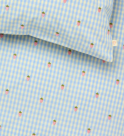 Flöss Sengetøj - Voksen - Mille - Sky Berry Gingham