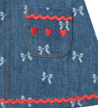 Flöss Kjole - Eva - Denim Blue Bow