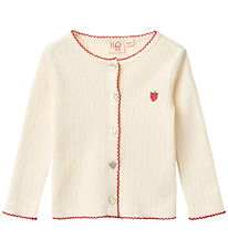 Flöss Cardigan - Knitted - Flora Pointelle - Gentle Cream