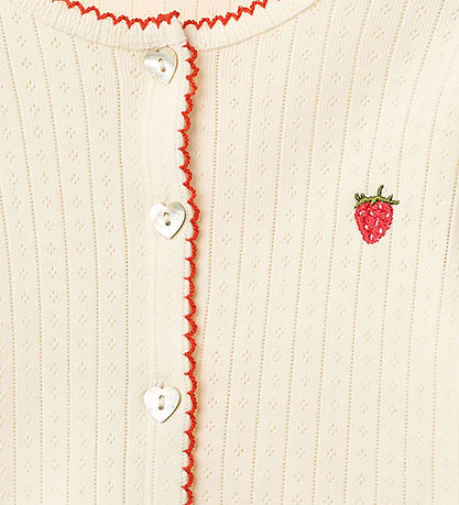 Flöss Cardigan - Strik - Flora Pointelle - Gentle Cream