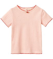 Flöss T-shirt - Liva Pointelle - Soft Rose