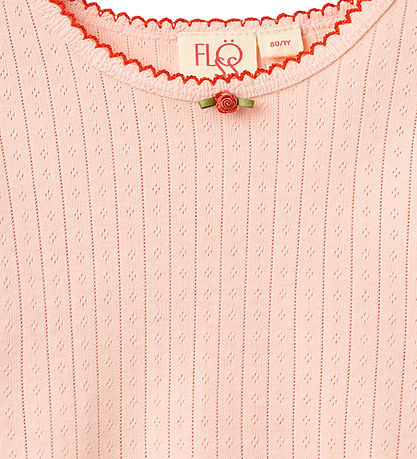 Flöss T-shirt - Liva Pointelle - Soft Rose
