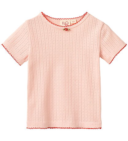 Flöss T-shirt - Liva Pointelle - Soft Rose