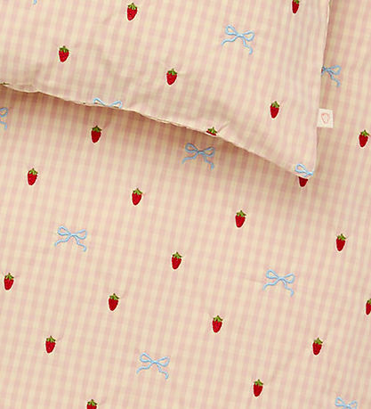 Flöss Rúmföt - Junior - Dolly - Berry/Bow Gingham