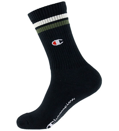 Champion strømper - 3-pak Crew - Black/White/Green