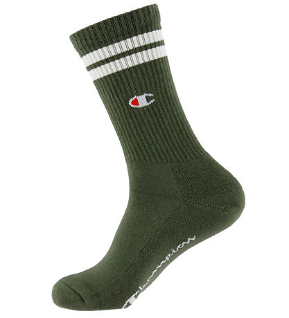 Champion strømper - 3-pak Crew - Black/White/Green