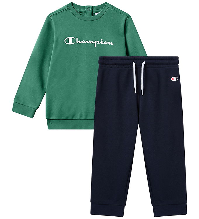 Champion Sweatsæt - Crewneck - Green/Navy