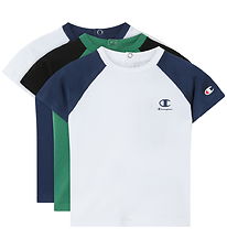 Champion T-shirt - 3-pak - Navy/White/Green