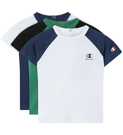 Champion T-shirt - 3-pak - Navy/White/Green