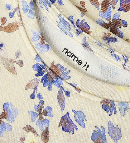 Name it T-shirt - NmfFlora - Almond Milk