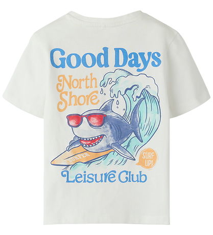 Name it T-shirt - NmmFukkan - Cloud Dancer/Good Days