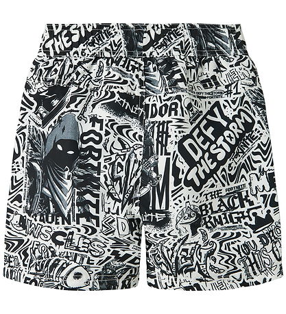 Name It Badeshorts - NkmMarki - Bright White/Fortnite