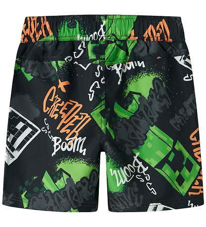 Name It Badeshorts - NkmMic - Black/Minecraft