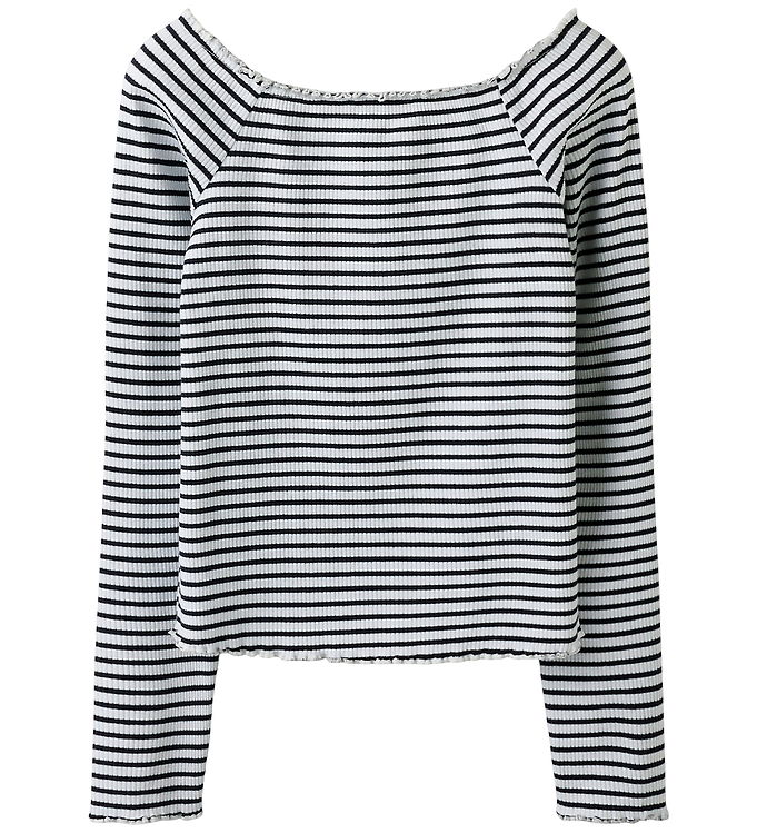 Name It NkfForta - Børnebluse - Blå/Hvid - Name It NkfForta - Børnebluse - Blå/Hvid - 134-140