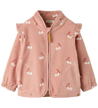 Lil Atelier Fleecejakke - NmfLaspektra - Misty Rose/CHERRY