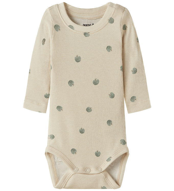 Name It Foapple - Baby Body - Langærmet Rib - Beige - 62