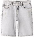 LMTD Shorts - NlnBirm - Long - Light Grey Denim/W. Super Light S