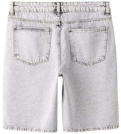 LMTD Shorts - NlnBirm - Long - Light Grey Denim/W. Super Light S