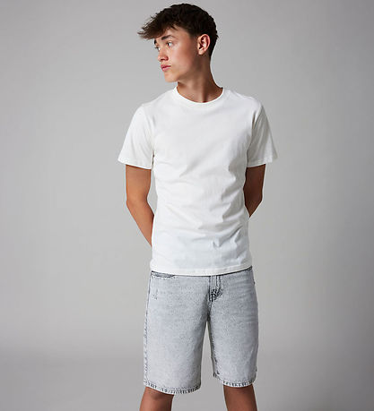 LMTD Shorts - NlnBirm - Long - Light Grey Denim/W. Super Light S