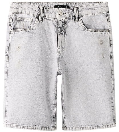 LMTD Shorts - NlnBirm - Long - Light Grey Denim/W. Super Light S