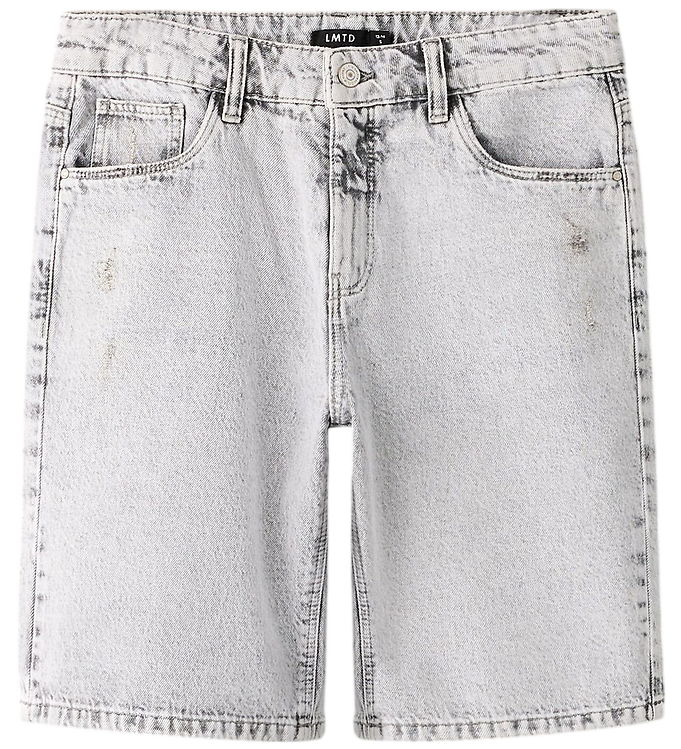 LMTD Denimshorts - NlnBirm - Long - Light Grey Denim/W. Super Li