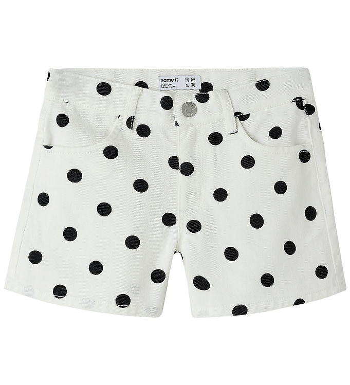 Name It NkfRose - Børne Shorts - Hvid/Sort - 116