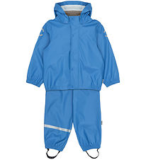 Mikk-Line Regntøj - m. Fleece - PU - Strong Blue