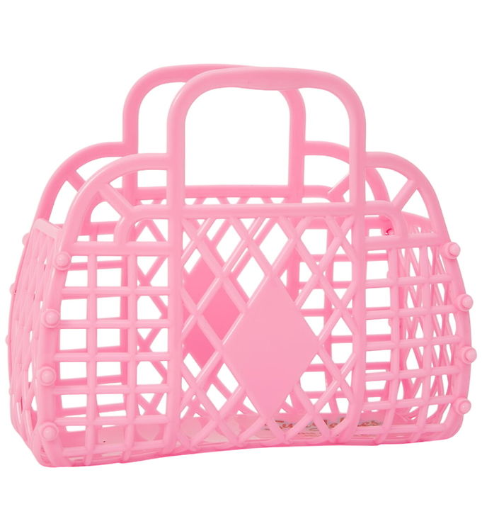Sun Jellies Mini Foldekurv - Retro - 15x13x7 cm - Bubblegum Pink