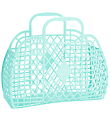 Sun Jellies Stor Foldekurv - Retro - Sea Foam