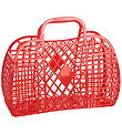 Sun Jellies Stor Foldekurv - Retro - Red