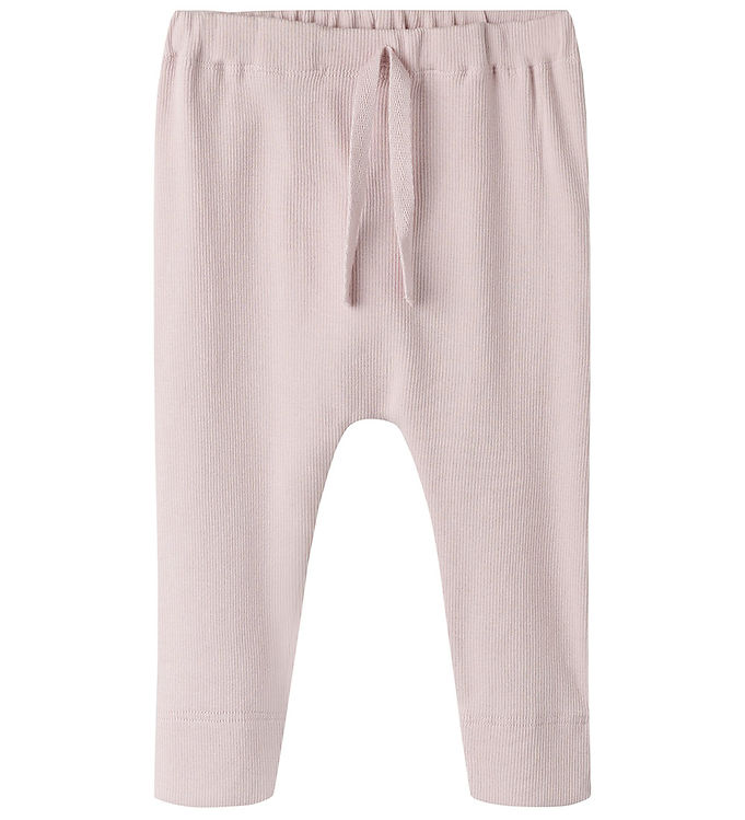 Name It Ensfarvede Legging, Str. 56-92 - Lyserød - 86