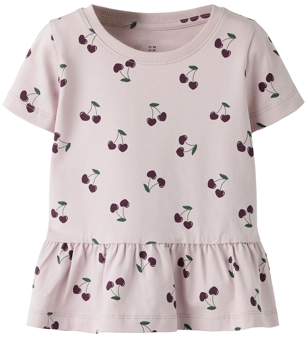 Name It T-Shirt - NmfFiora - Violet Ice/Kersen - Name It - 3 jaar (98) - T-Shirts