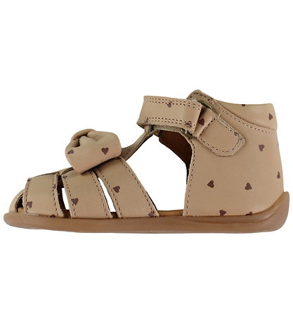 Pom Pom Sandaler - Bow Velcro - Cloud Cream