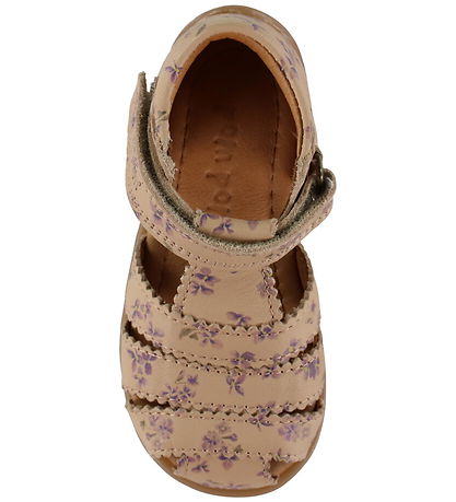 Pom Pom Begyndersandaler - Starter Scallop Velcro - Fog Viola AO