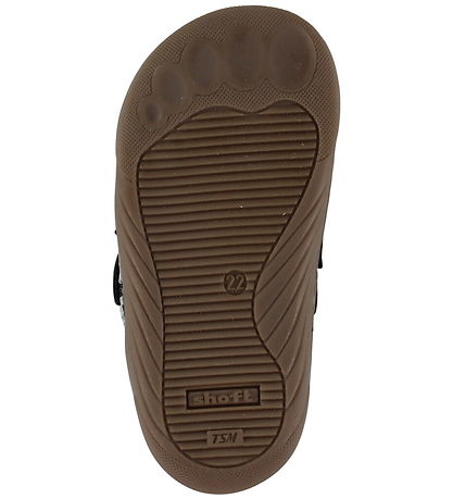 Pom Pom Sko - Velcro - Black Beauty