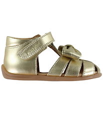 Pom Pom Sandaler - Bow Velcro - Pale Gold