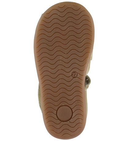 Pom Pom Sandaler - Bow Velcro - Pale Gold