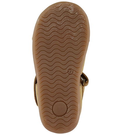 Pom Pom Begyndersandaler - Starters Drops Velcro - Camel Glitter