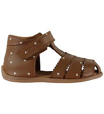 Pom Pom Begyndersandaler - Starter Scallop Velcro - Picante Hear