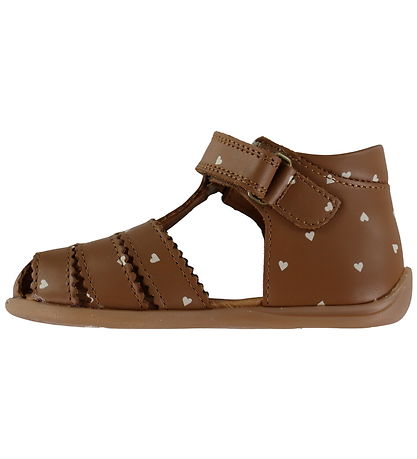 Pom Pom Begyndersandaler - Starter Scallop Velcro - Picante Hear