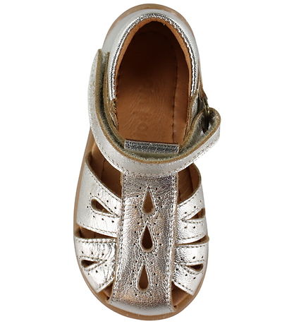 Pom Pom Begyndersandaler - Starters Drops Velcro - Pearl