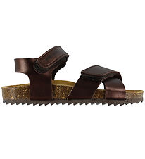 Pom Pom Sandaler - Velcro - Leather Brown