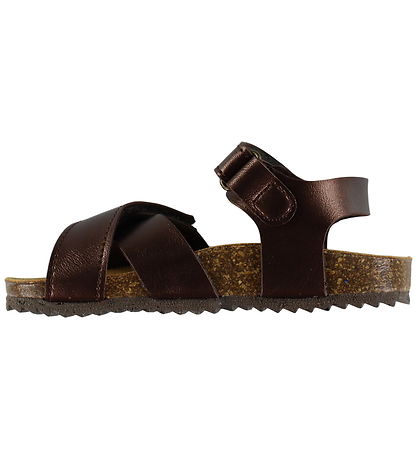 Pom Pom Sandaler - Velcro - Leather Brown