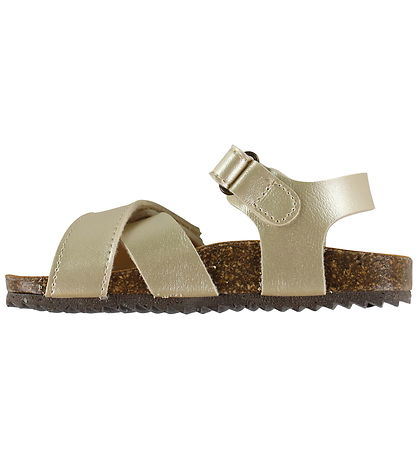 Pom Pom Sandaler - Velcro - Pale Gold