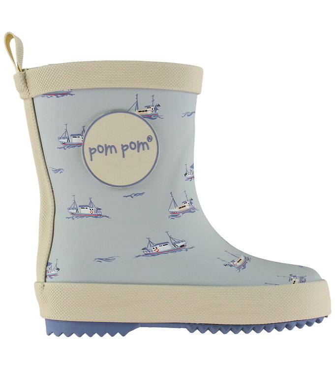 Bliss Gummistøvle m. Print - Pearl Blue Boat AOP - 19